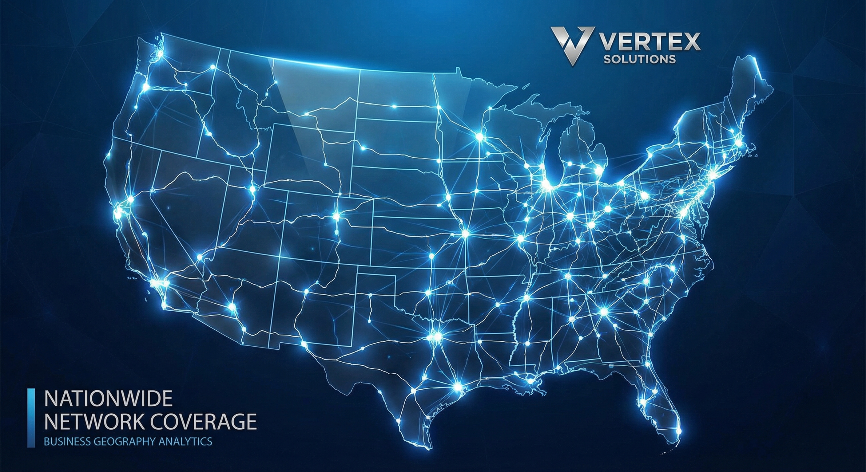 Map showing nationwide service coverage